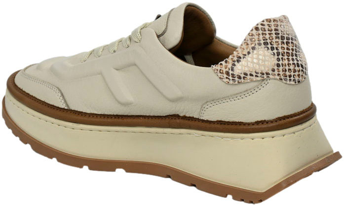 Sneakersy Stylowe Boccato 4056 218-203 Beige Skóra Naturalna