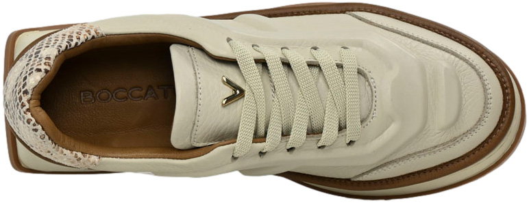 Sneakersy Stylowe Boccato 4056 218-203 Beige Skóra Naturalna