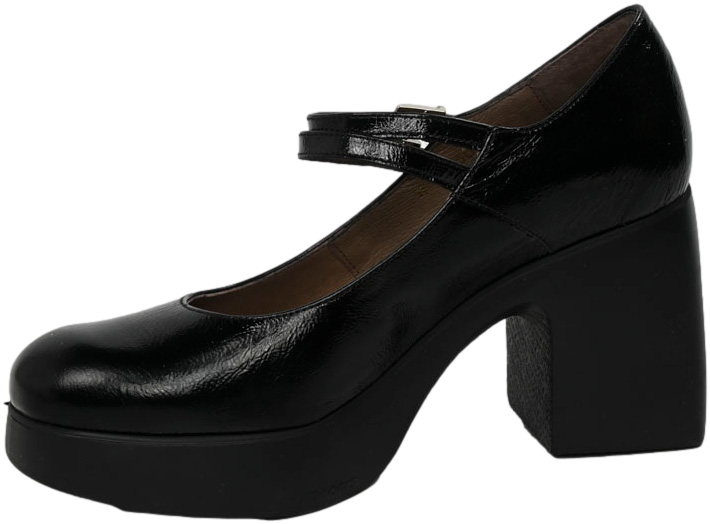 Czółenka Na Platformie Wonders H-4960 Menorca Negro Słóra Naturalna