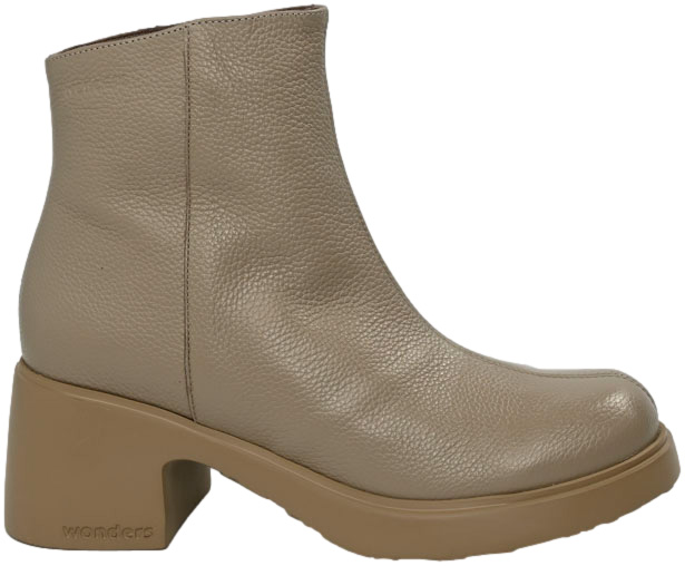 Botki Stylowe Wonders E-7107 Wild Taupe Skóra Naturalna