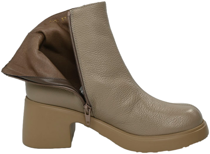 Botki Stylowe Wonders E-7107 Wild Taupe Skóra Naturalna