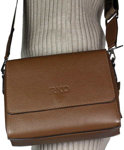 Torebka Elegancka Ryłko R40556TB_1Q  Brąz Skóra Naturalna