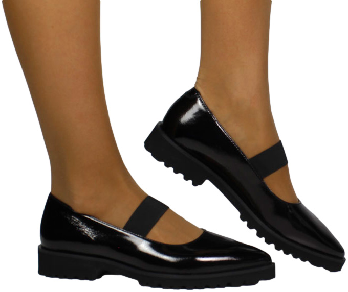 Półbuty Eleganckie GiosEppo 73829 Black Skóra Naturalna