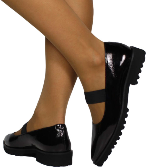 Półbuty Eleganckie GiosEppo 73829 Black Skóra Naturalna