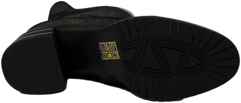 Botki Modne Loretta Vitale C2439602 Black Patent Skóra Naturalna
