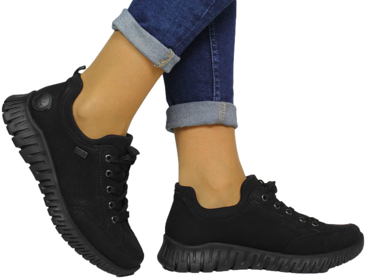 Sneakersy Stylowe Rieker M5352-00 Black Czarne