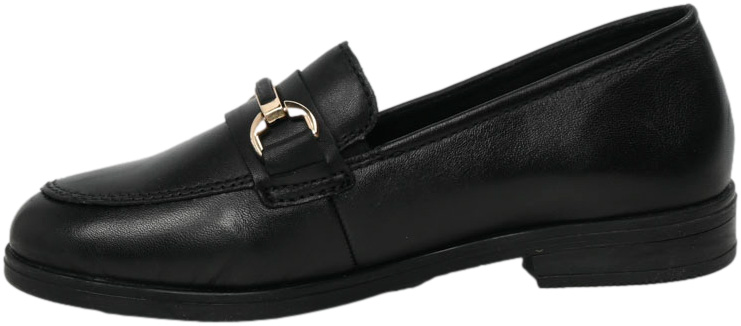 Mokasyny Eleganckie Rieker 46262-01 Black Skóra Naturalna