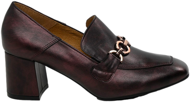 Czółenka Eleganckie Korda 2521 Bordo BLT Skóra Naturalna