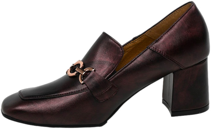 Czółenka Eleganckie Korda 2521 Bordo BLT Skóra Naturalna