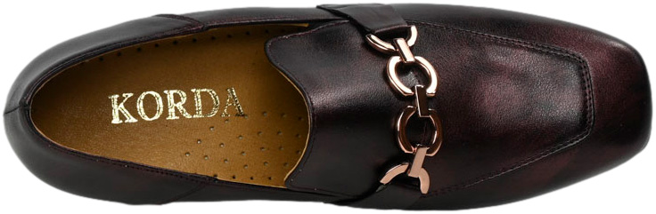 Czółenka Eleganckie Korda 2521 Bordo BLT Skóra Naturalna