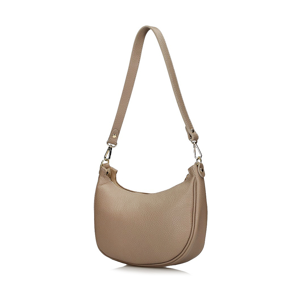 Torebka Toscanio E71 Beż D05 Skóra Naturalna Licowa Groszek