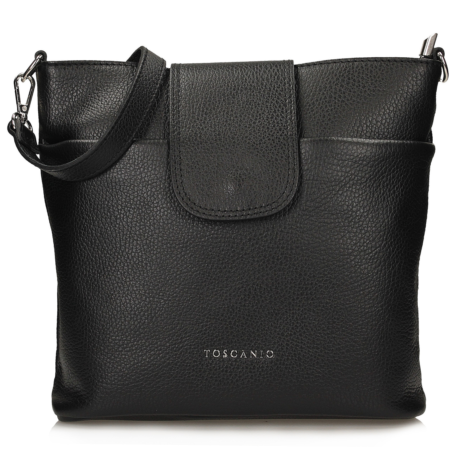 Torebka Toscanio F253 Czarna Skóra Naturalna 