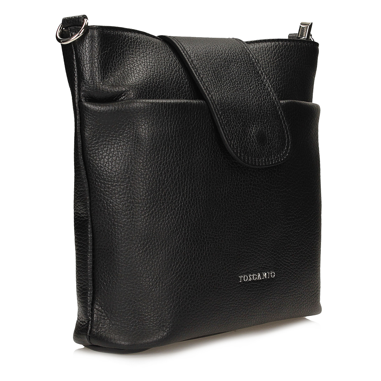 Torebka Toscanio F253 Czarna Skóra Naturalna 