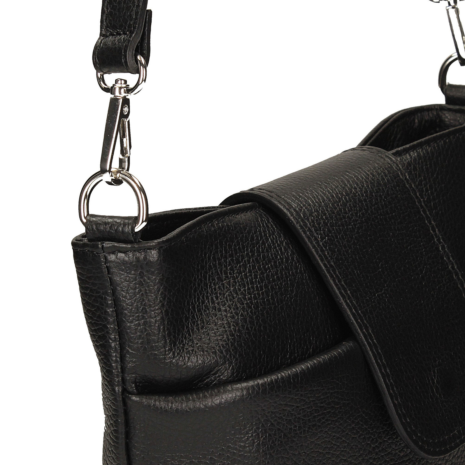 Torebka Toscanio F253 Czarna Skóra Naturalna 