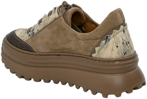 Sneakersy Modne Maciejka 06562-10 00-8 Ciemny Beż Skóra Naturalna