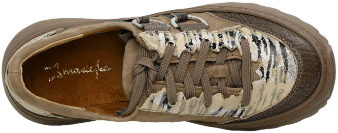 Sneakersy Modne Maciejka 06562-10 00-8 Ciemny Beż Skóra Naturalna