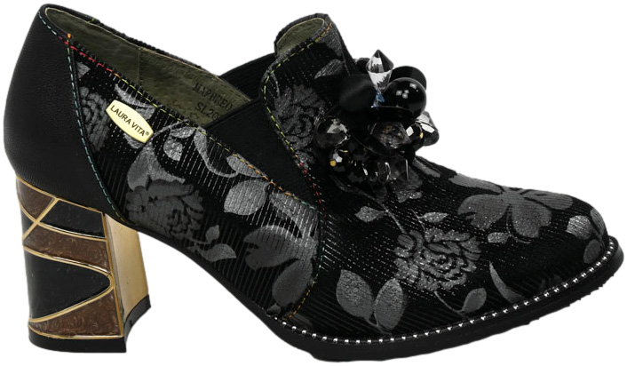 Botki Stylowe Laura Vita Marbreeo 41 Noir Skóra Naturalna