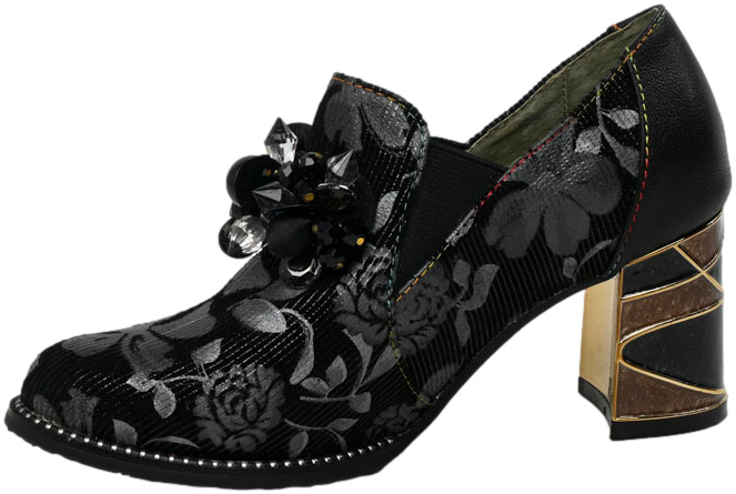 Botki Stylowe Laura Vita Marbreeo 41 Noir Skóra Naturalna