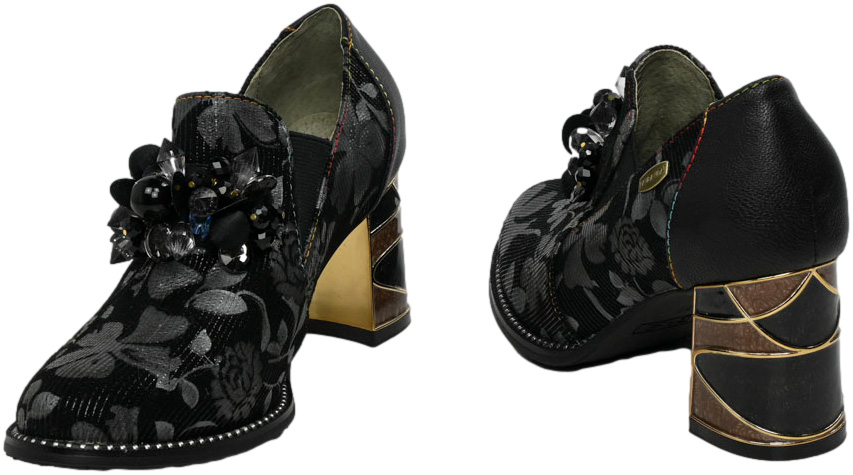 Botki Stylowe Laura Vita Marbreeo 41 Noir Skóra Naturalna