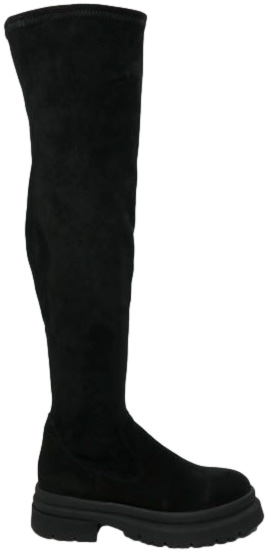 Kozaki Stylowe Verano 22-692C Czarne Velur Strecz_TN