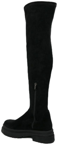 Kozaki Stylowe Verano 22-692C Czarne Velur Strecz_TN