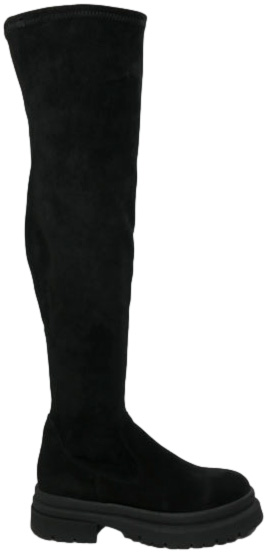 Kozaki Stylowe Verano 22-692C Czarne Velur Strecz_TN