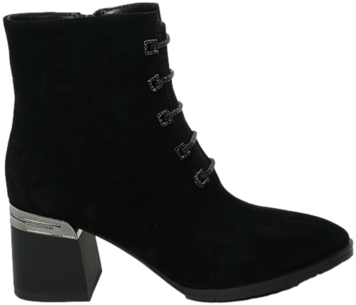 Botki Eleganckie Loretta Vitale C2439612 Czarne Skóra Naturalna