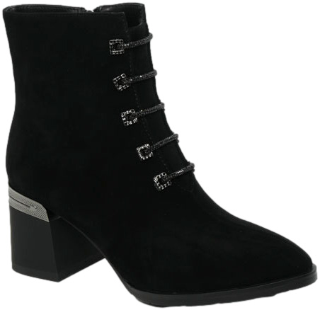 Botki Eleganckie Loretta Vitale C2439612 Czarne Skóra Naturalna