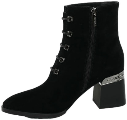 Botki Eleganckie Loretta Vitale C2439612 Czarne Skóra Naturalna