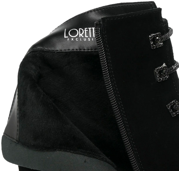 Botki Eleganckie Loretta Vitale C2439612 Czarne Skóra Naturalna