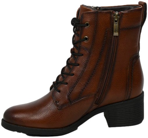 Botki Stylowe Tamaris 1-25130-43 305 Cognac Brązowe Skóra Naturalna