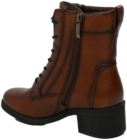 Botki Stylowe Tamaris 1-25130-43 305 Cognac Brązowe Skóra Naturalna