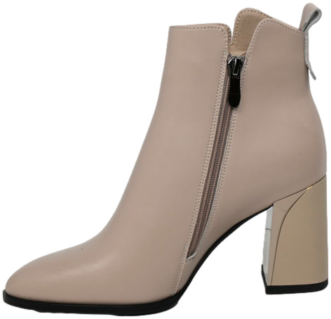 Botki Eleganckie Filippo DBT6578-24 Beige Skóra Naturalna