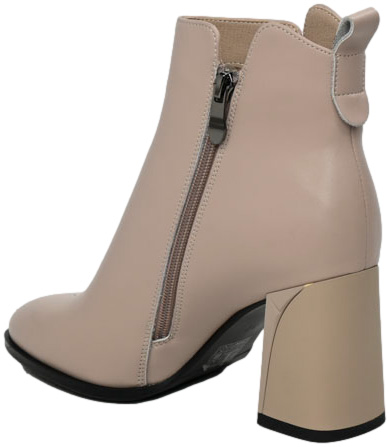 Botki Eleganckie Filippo DBT6578-24 Beige Skóra Naturalna