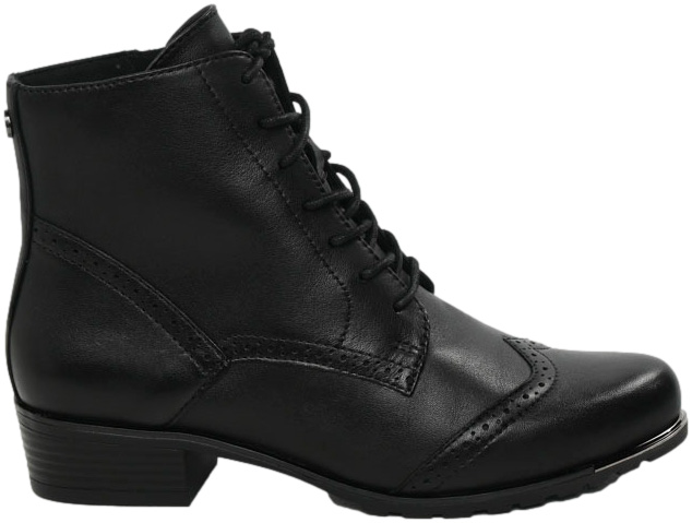 Botki Stylowe Caprice 9-25111-43 022 Black Nap Skóra Naturalna