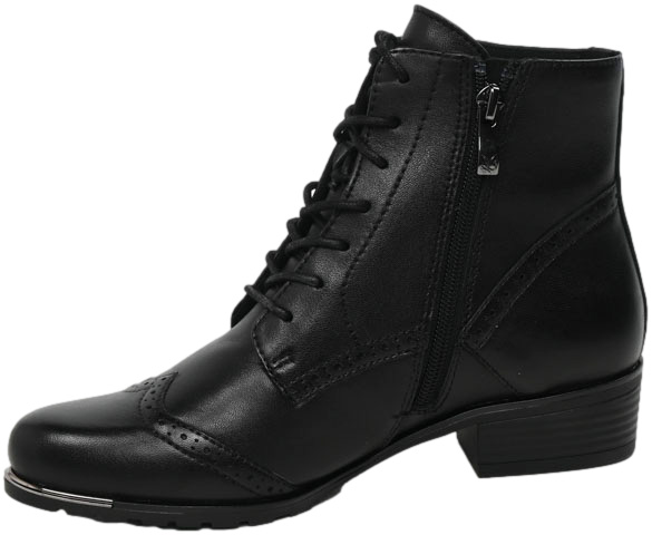 Botki Stylowe Caprice 9-25111-43 022 Black Nap Skóra Naturalna