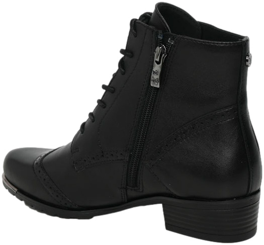 Botki Stylowe Caprice 9-25111-43 022 Black Nap Skóra Naturalna