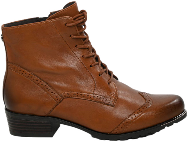 Botki Stylowe Caprice 9-25111-43 303 Cognac Nappa Skóra Naturalna