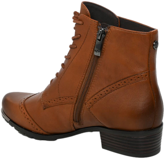 Botki Stylowe Caprice 9-25111-43 303 Cognac Nappa Skóra Naturalna