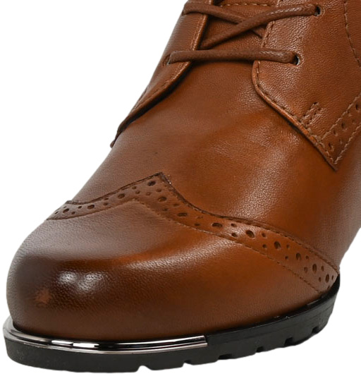 Botki Stylowe Caprice 9-25111-43 303 Cognac Nappa Skóra Naturalna