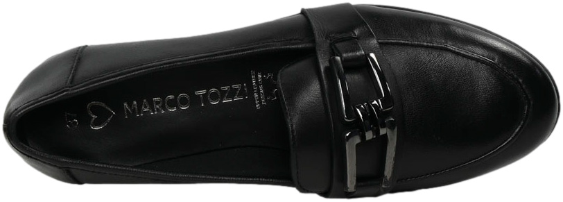Mokasyny Stylowe Marco Tozzi 2-24201 001 Black Skóra Naturalna