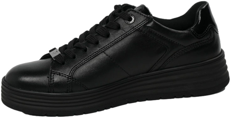 Sneakersy Stylowe Marco Tozzi 2-23787-43 098 Black Skóra Naturalna