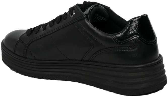 Sneakersy Stylowe Marco Tozzi 2-23787-43 098 Black Skóra Naturalna