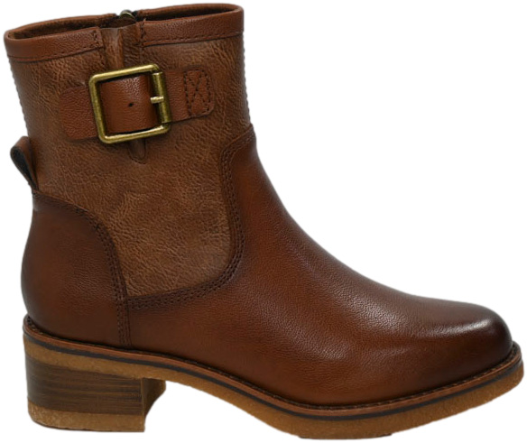 Botki Modne Marco Tozzi 2-25062-43 305 Cognac Skóra Naturalna