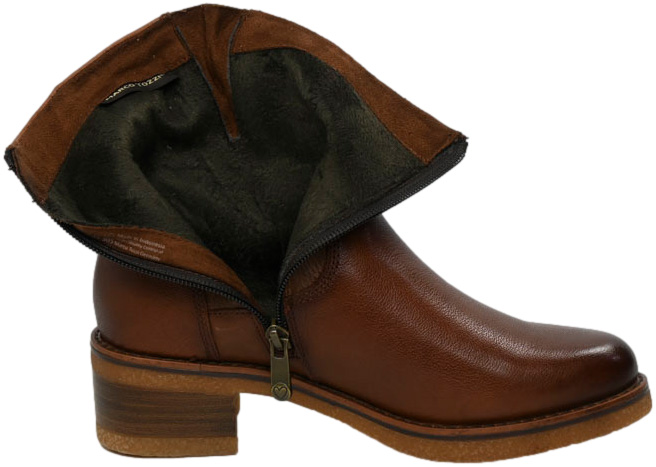 Botki Modne Marco Tozzi 2-25062-43 305 Cognac Skóra Naturalna