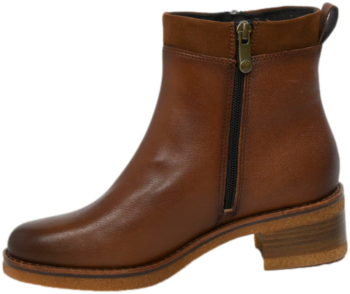 Botki Modne Marco Tozzi 2-25064-43 392 Cognac Comb Skóra Naturalna