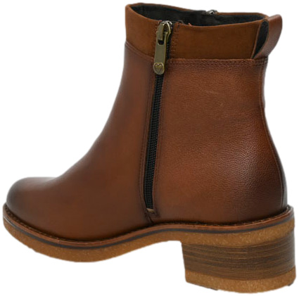 Botki Modne Marco Tozzi 2-25064-43 392 Cognac Comb Skóra Naturalna