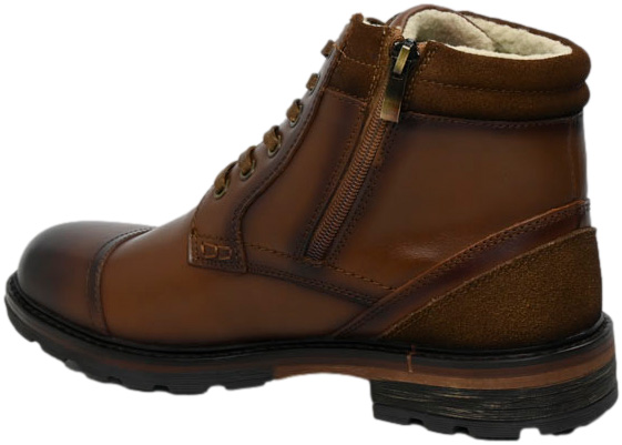 Trzewiki Eleganckie American CY134/24 Brown Skóra Naturalna