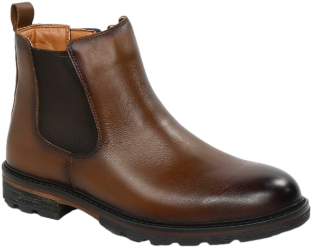 Trzewiki Eleganckie American CY130/24 Brown Skóra Naturalna