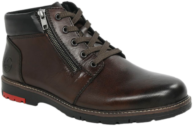 Trzewiki Eleganckie Rieker 10502-25 Brown Brązowe Skóra Naturalna